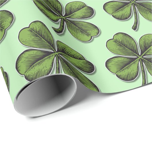 Lucky Kleeblatt Geschenkpapier (Rolleneckpunkt)