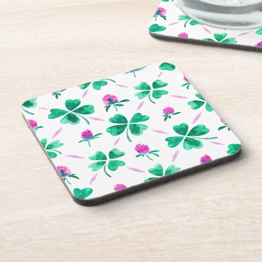 Lucky Kleeblatt Getränkeuntersetzer (Linke Seite)