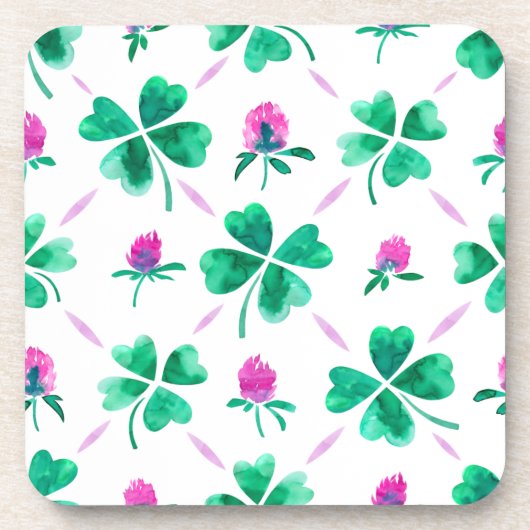 Lucky Kleeblatt Getränkeuntersetzer (Vorderseite)