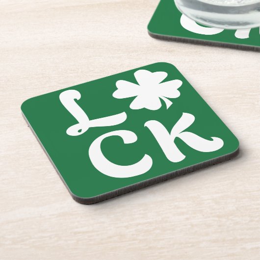 Lucky Kleeblatt Getränkeuntersetzer (Linke Seite)