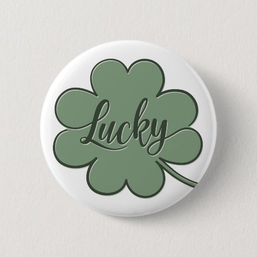 Lucky Kleeblatt Green - GraphicLoveShop Button (Vorderseite)