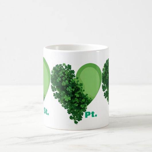 Lucky Kleeblatt Herz Tasse | St. Patrick's Day (Mittel)