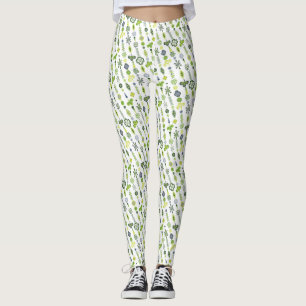 Lucky Kleeblatt Kleber Minimal modern gestreift Leggings