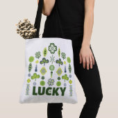 Lucky Kleeblatt Kleber Minimal Modernes Muster Wei Tasche (Von Nahem)
