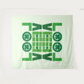 Lucky Kleeblatt Liebe Wandteppich (Vorderseite (Horizontal))