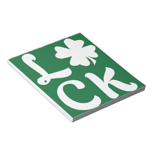 Lucky Kleeblatt Notizblock (angewinkelt)