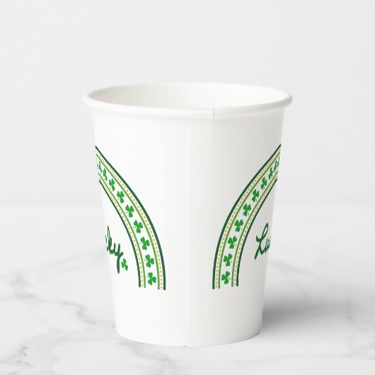 Lucky Kleeblatt Pappbecher (Rechts)