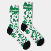 Lucky Kleeblatt Paw Print Socks - St. Patrick's Da Socken (Rechts)