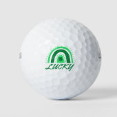 Lucky Kleeblatt Rainbow Golfball (Vorderseite)