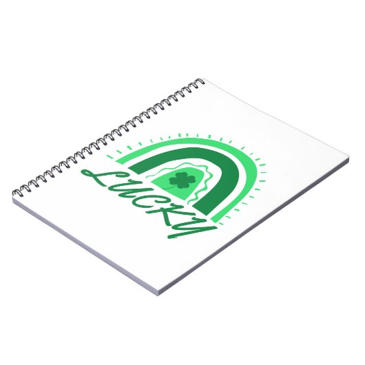 Lucky Kleeblatt Rainbow Notizblock (Linke Seite)