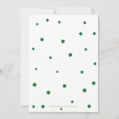 Lucky Kleeblatt Rainbow St Patrick Boy Birthday Einladung (Rückseite)