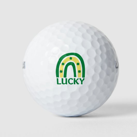 Lucky Kleeblatt Rainbow St Patricks Golfball (Vorderseite)