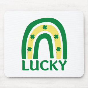 Lucky Kleeblatt Rainbow St Patricks Mousepad