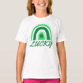 Lucky Kleeblatt Rainbow St Patrick's T-Shirt (Vorderseite)