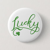Lucky Kleeblatt St Patricks Day Button (Vorderseite)