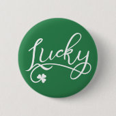 Lucky Kleeblatt St Patricks Day Button (Vorderseite)
