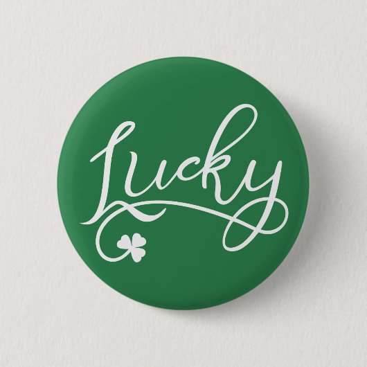 Lucky Kleeblatt St Patricks Day Button (Vorderseite)