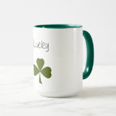 Lucky Kleeblatt St. Patrick's Day Clover Tasse (VorderseiteRechts)