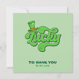 Lucky Kleeblatt St. Patrick's Day Flat Card Dankeskarte