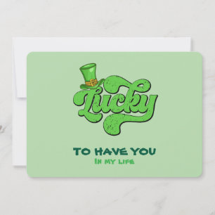 Lucky Kleeblatt St. Patrick's Day Flat Card Feiertagskarte