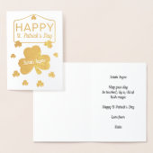 Lucky Kleeblatt St. Patrick's Day Folienkarte (Anzeige)