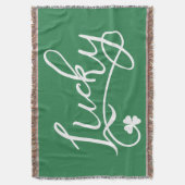Lucky Kleeblatt St Patricks Day Irish Decke (Vorderseite Vertikal)
