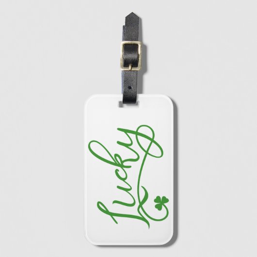 Lucky Kleeblatt St Patricks Day Irish Gepäckanhänger (Vorderseite Vertikal)