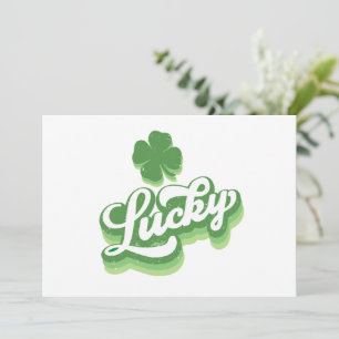 Lucky Kleeblatt St Patrick's Day Irish Karte