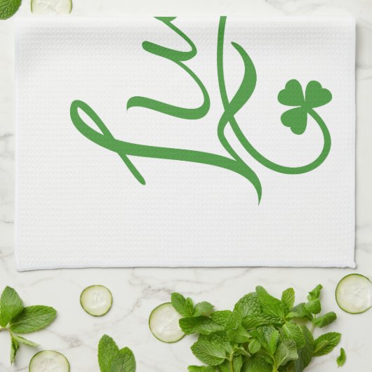 Lucky Kleeblatt St Patricks Day Irish Küchentuch (Gefaltet)