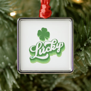 Lucky Kleeblatt St Patrick's Day Irish Ornament Aus Metall