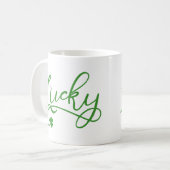 Lucky Kleeblatt St Patricks Day Kaffeetasse (Vorderseite Links)