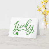 Lucky Kleeblatt St Patricks Day Karte (Gelbe Blume)