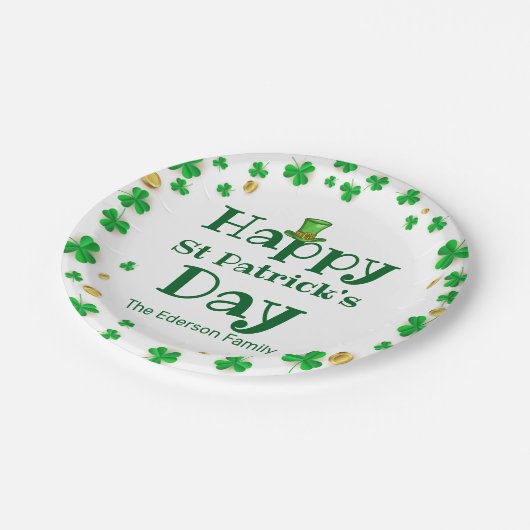 Lucky Kleeblatt St. Patrick's Day Paper Teller (Schrägansicht)