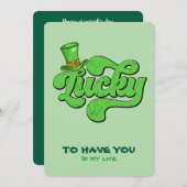 Lucky Kleeblatt St. Patrick's Day Party Einladung (Vorne/Hinten)