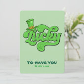 Lucky Kleeblatt St. Patrick's Day Party Einladung (Stehend Vorderseite)