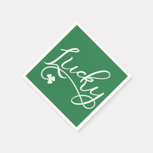 Lucky Kleeblatt St Patricks Day Party Serviette (Ecke)