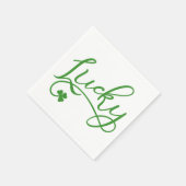 Lucky Kleeblatt St Patricks Day Party Serviette (Ecke)