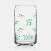 Lucky Kleeblatt St. Patrick's Day Pattern Dosenglas (Rückseite)