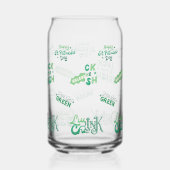 Lucky Kleeblatt St. Patrick's Day Pattern Dosenglas (Rechts)