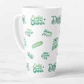 Lucky Kleeblatt St. Patrick's Day Pattern Milchtasse (Linke Ecke)