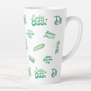 Lucky Kleeblatt St. Patrick's Day Pattern Milchtasse