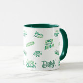 Lucky Kleeblatt St. Patrick's Day Pattern Tasse (VorderseiteRechts)