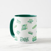 Lucky Kleeblatt St. Patrick's Day Pattern Tasse (Vorderseite Links)