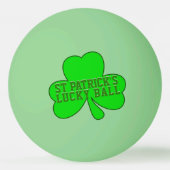 Lucky Kleeblatt St Patricks Day Pong Ball Tischtennisball (Rückseite)