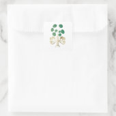 Lucky Kleeblatt St Patrick's Day Quadratischer Aufkleber (Tasche)