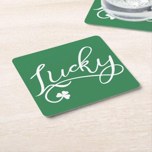 Lucky Kleeblatt St Patricks Day Rechteckiger Pappuntersetzer (angewinkelt)