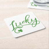 Lucky Kleeblatt St Patricks Day Rechteckiger Pappuntersetzer (angewinkelt)