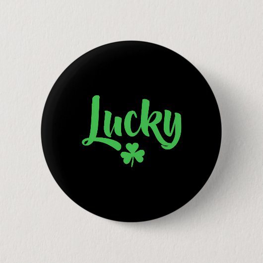 Lucky Kleeblatt St. Patricks Day St Pattys St Pad Button (Vorderseite)