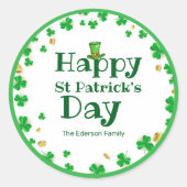 Lucky Kleeblatt St. Patrick's Day Stickers (Vorderseite)