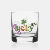 Lucky Kleeblatt St. Patrick's Day Whiskyglas (Vorderseite)
